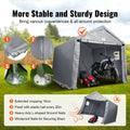 Portable Storage Shelter 7x12ft Garage Shed Zipper Door