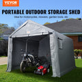 Portable Storage Shelter 7x12ft Garage Shed Zipper Door
