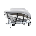Boat Cover 600D Waterproof 16-18.5 ft Boat Cover V-Hull Tri-Hull Runabout