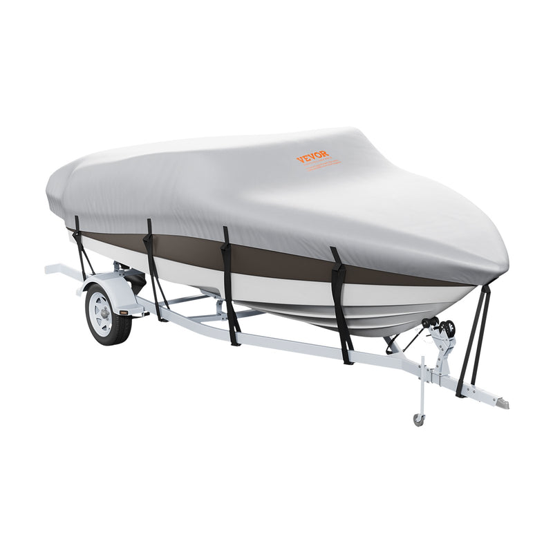600D Waterproof Boat Cover 16-18.5ft V-Hull Tri-Hull Runabout