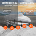 600D Waterproof Boat Cover 16-18.5ft V-Hull Tri-Hull Runabout