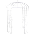 Birdcage Shape Garden Arbor, 9\' High x 6.6\' Wide, Heavy Duty Wrought Iron Arbor, Wedding Arch Trellis for Climbing Vines in Outdoor Garden, Lawn, Backyard, Patio, White