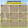 Garden Arbor 9ft High 6.6ft Wide Wrought Iron Wedding Arch Trellis