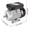 0.75KW Electric Motor 1400 rpm, AC 220~240V 5.45A, 80, B3 Frame, Air Compressor Motor Single Phase, 19mm Keyed Shaft, CW/CCW Rotation for Agricultural Machinery and General Equipment