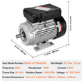 0.75KW Electric Motor 1400 rpm, AC 220~240V 5.45A, 80, B34 Frame, Air Compressor Motor Single Phase, 19mm Keyed Shaft, CW/CCW Rotation for Agricultural Machinery and General Equipment