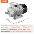2.2KW Electric Motor 400V 3-Phase 90L B3 Frame 24mm Shaft