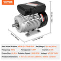 0.75kW Electric Motor 2850rpm 220V Single Phase B34 Frame