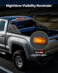 Truck Bed Roll Bar Universal Pickup Carbon Steel 6 Amber Lights