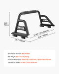 Truck Bed Roll Bar Chase Rack Carbon Steel Universal Mid-Size