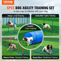Dog Agility Training Equipment 5 Piece Set Hurdles Weave Poles