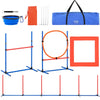 Dog Agility Training Equipment 4 Piece Set Hurdles Weave Poles
