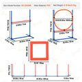 Dog Agility Training Equipment, 4 PCS Set with Adjustable High Hurdles,6 Weave Poles,Jump Ring,Square Pause Box,Whistle,Foldable Bowl, Puppy Obstacle Course Kit for Backyard, Indoor, Outdoor