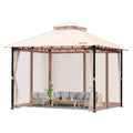 Gazebo 3.05x3.05m 6-8 Person Mosquito Net Metal Frame PU Polyester