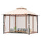 Gazebo 3.05x3.05m 6-8 Person Mosquito Net Metal Frame PU Polyester