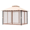 Gazebo 3.05x3.05m 6-8 Person Mosquito Net Metal Frame PU Polyester