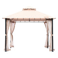 Gazebo 3.05x3.05m 6-8 Person Mosquito Net Metal Frame PU Polyester