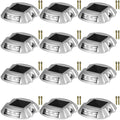 Solar Driveway Lights 12-Pack 6 LED Bright White Waterproof Outdoor