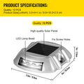 Solar Driveway Lights 12-Pack 6 LED Bright White Waterproof Outdoor