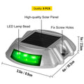 Solar Driveway Light LED Road Marker Green 8-Pack Pathway