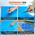 VEVOR Solar Pool Cover 24x12ft Rectangle 12mil Blue Blanket