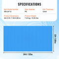 VEVOR Solar Pool Cover 24x12ft Rectangle 12mil Blue Blanket