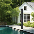 Solar Heated Outdoor Shower 40L 2 Shower Head Foot Tap Handheld