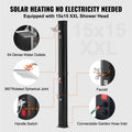 Solar Heated Shower 35L Poolside Outdoor Double Tap Foot Spray Kit