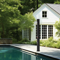 Solar Heated Shower 35L Poolside Outdoor Double Tap Foot Spray Kit