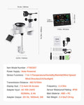 Levitex 7-in-1 Wi-Fi Weather Station Solar Wireless Sensor