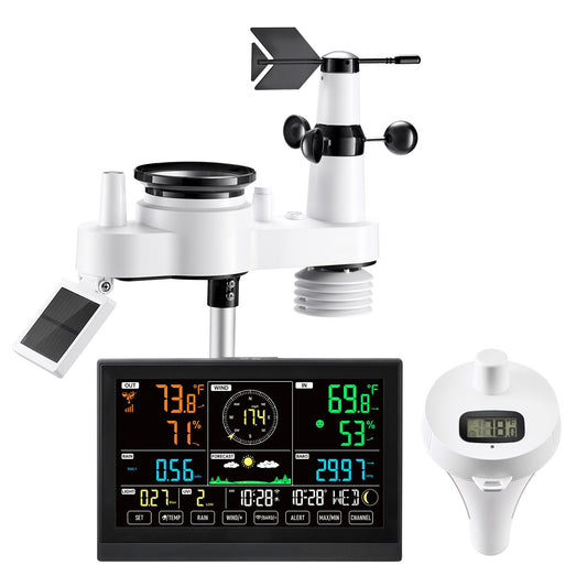 Artiss 7-in-1 Wi-Fi Weather Station Solar Wireless Sensor Pool