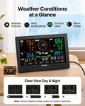 Artiss 7-in-1 Wi-Fi Weather Station Solar Wireless Sensor Pool
