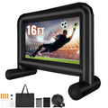 Inflatable Movie Screen, 16 FT Inflatable Projector Screen for Outside with Blower and Carrying Bag, Front/Rear Projection, Oxford Fabric Blow Up Screen for Outdoor Parties Backyard Movie Night
