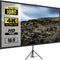 Tripod Projector Screen 100inch 16:9 4K HD Portable Stand Height Adjusta