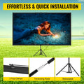 Tripod Projector Screen 60 inch 16:9 4K HD Portable Height Adjustable