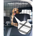 Dog Car Barrier, 96.5-168.5cm Adjustable Car Divider for Trunk Cargo Area, Universal-Fit Back Seat Heavy-Duty Wire Mesh Dogs Separator Guard Net, Vehicle Pet Barrier for Sedans, Trucks and SUVs