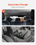 Dog Car Barrier Adjustable 96.5-168.5cm Wire Mesh Pet Divider