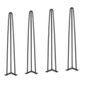 Hairpin Table Legs 0.7M Set of 4 Black Carbon Steel 408.2KG
