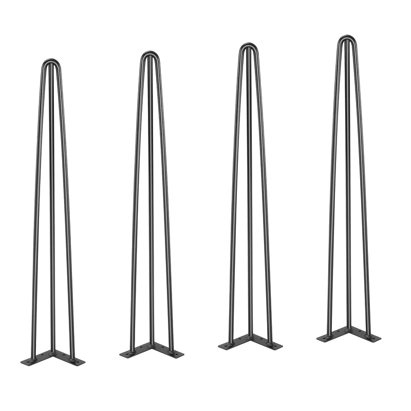 Hairpin Table Legs 0.7M Set of 4 Black Carbon Steel 408.2KG