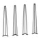 Hairpin Table Legs 0.7M Set of 4 Black Carbon Steel 408.2KG