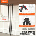 Hairpin Table Legs 0.7M Set of 4 Black Carbon Steel 408.2KG