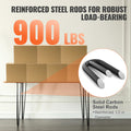 Hairpin Table Legs 0.7M Set of 4 Black Carbon Steel 408.2KG
