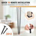Hairpin Table Legs 0.7M Set of 4 Black Carbon Steel 408.2KG