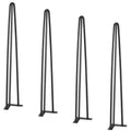 Hairpin Table Legs 0.7M Set of 4 Black Carbon Steel 408.2KG