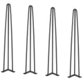 Hairpin Table Legs 0.7M Set of 4 Black Carbon Steel 408.2KG