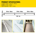 Pipe Stair Handrail, 3m Staircase Handrail, 200KG Load Capacity Carbon Steel Pipe Handrail, Industrial Pipe Handrail with Wall Mount Support, Round Corner Wall Handrailing for Indoor, Outdoor