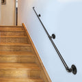 Pipe Stair Handrail 3m 200kg Carbon Steel Industrial Wall Mount