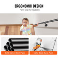 Pipe Stair Handrail 11FT 440LBS Carbon Steel Wall Mount Indoor
