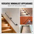 Pipe Stair Handrail 4FT Carbon Steel Wall Mount Staircase