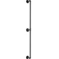 7FT Carbon Steel Pipe Stair Handrail 440LBS Wall Mount Indoor Outdoor