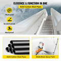 Pipe Stair Handrail 9FT 440LBS Carbon Steel Industrial Wall Mount